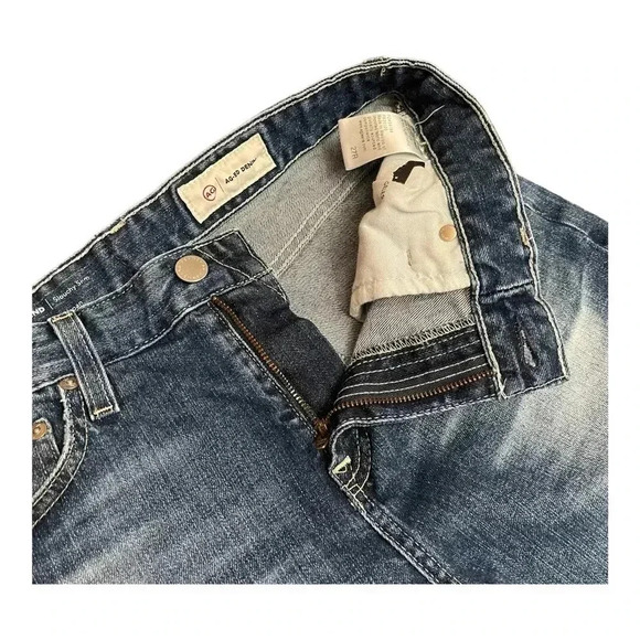 AG-ED Denim Ex-Boyfriend Slouchy Slim Cropped Raw Hem Jeans Womens size 27R - Picture 4 of 15
